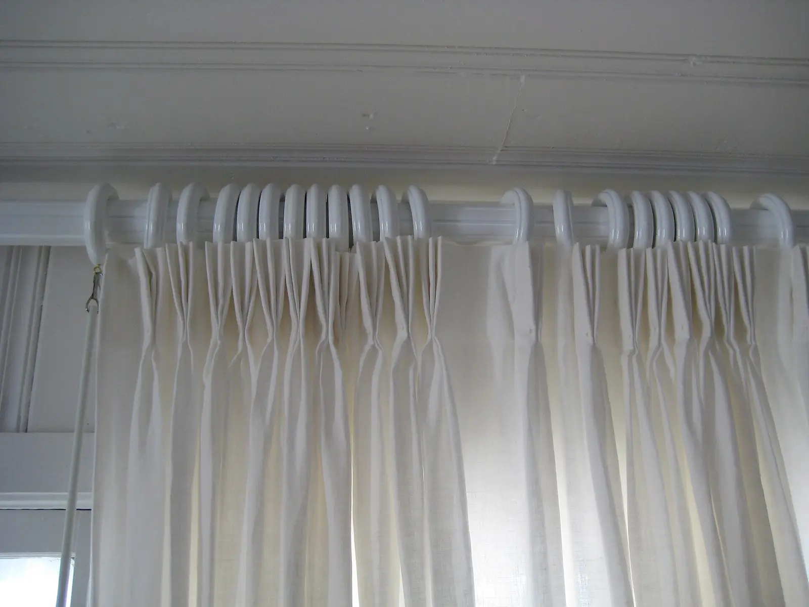 Rèm vải Linen Nhật kèm voan thêu